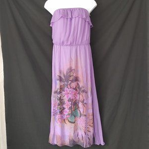 LAVENDER FLOWING HALTER SUN DRESS CLOTHING NEW
